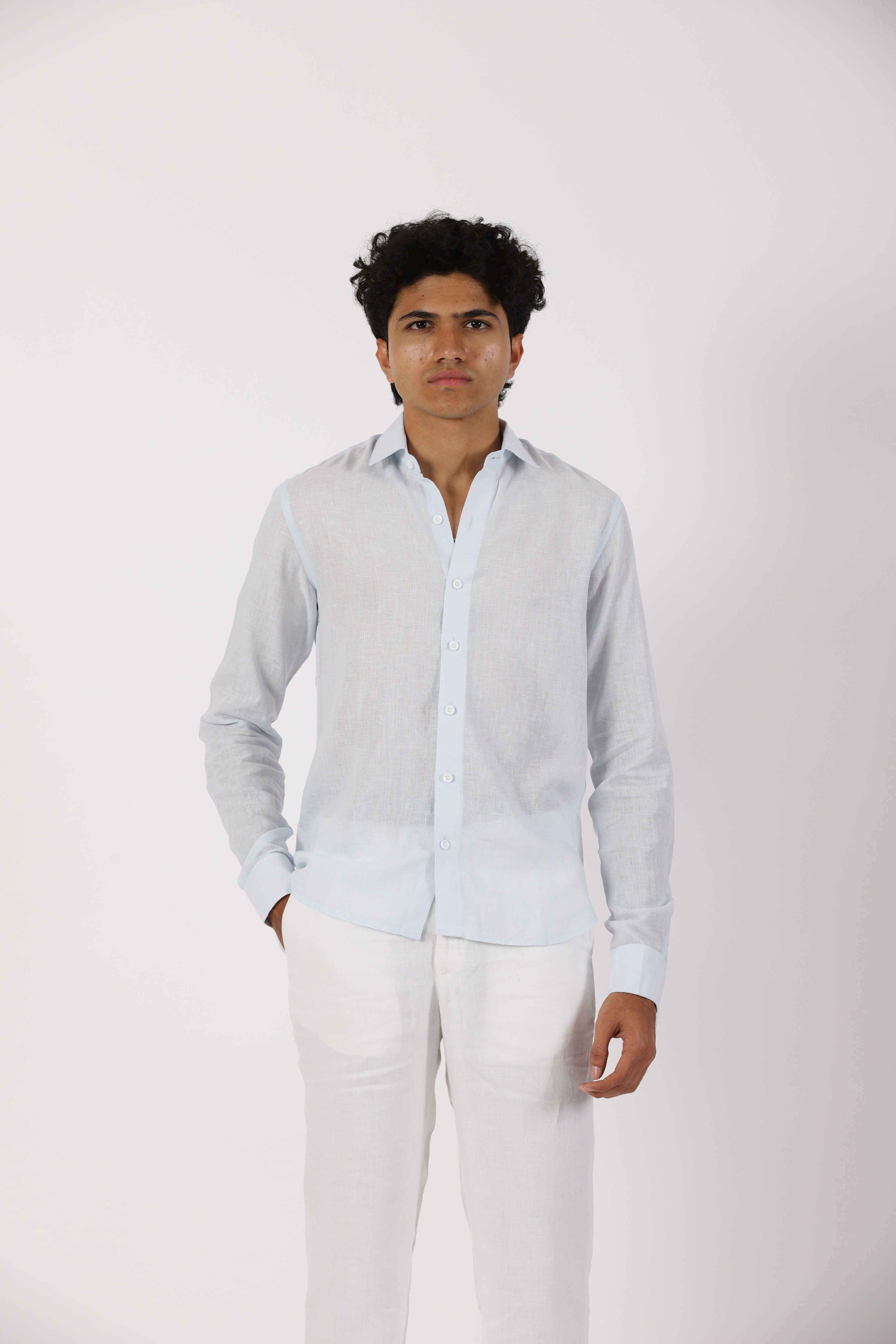 Light Blue Linen Shirt