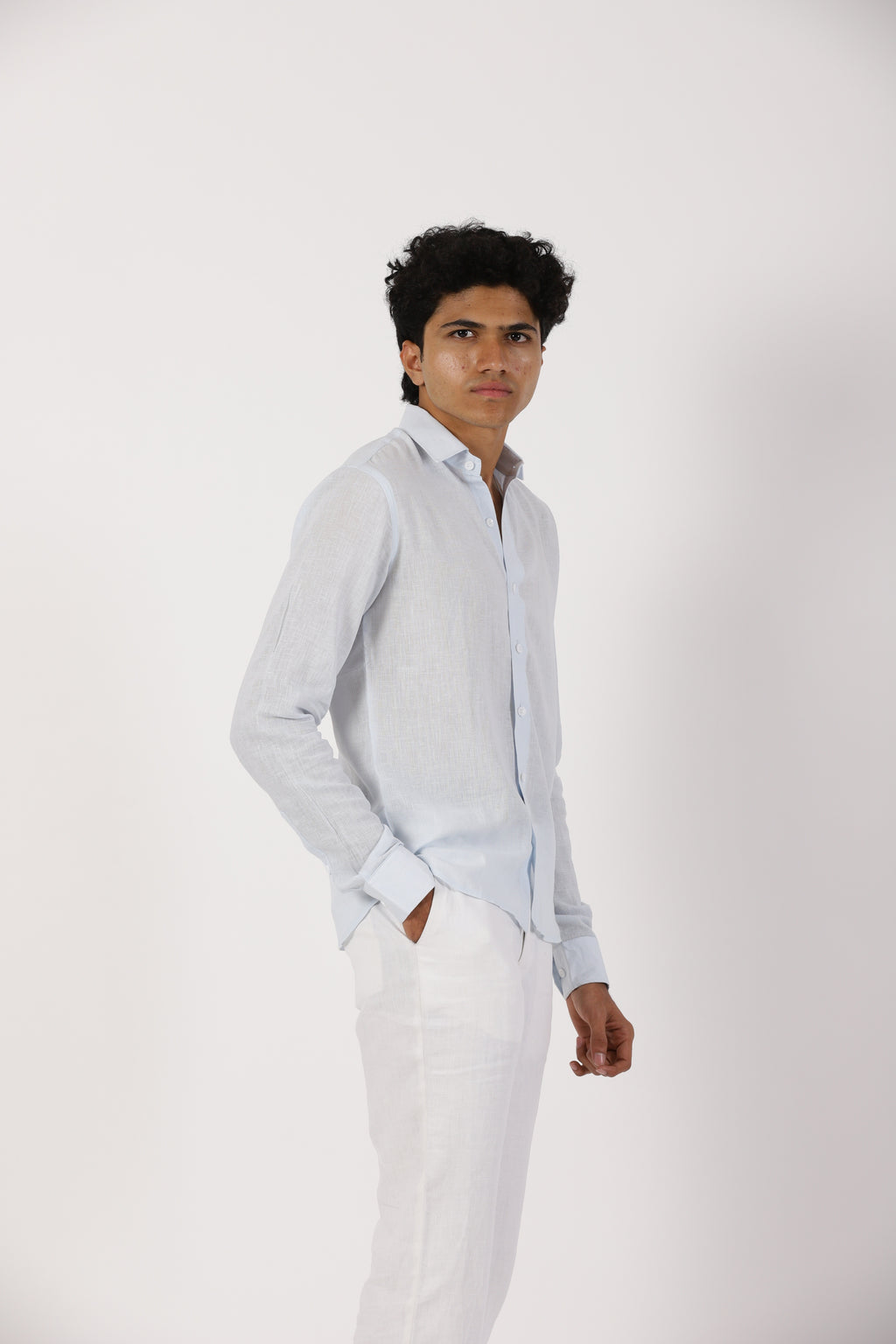 Light Blue Linen Shirt