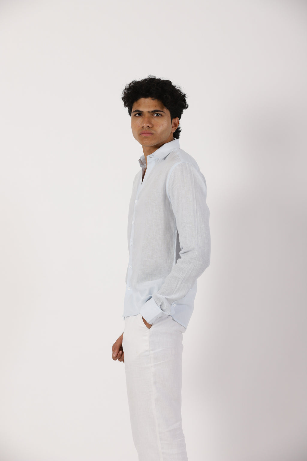 Light Blue Linen Shirt
