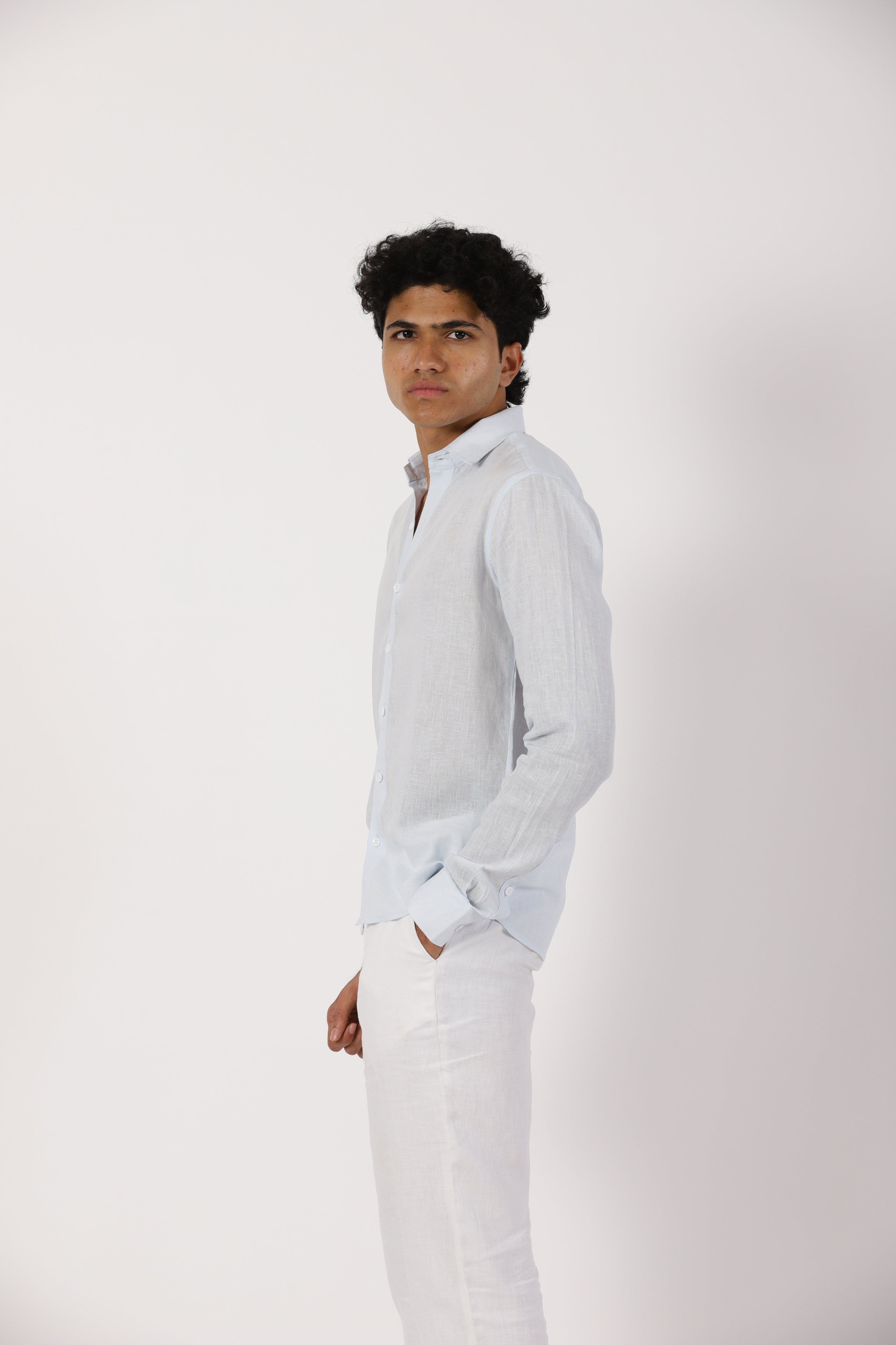 Light Blue Linen Shirt