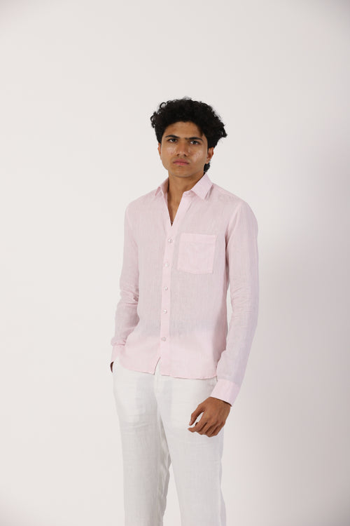 Light Pink Linen Shirt