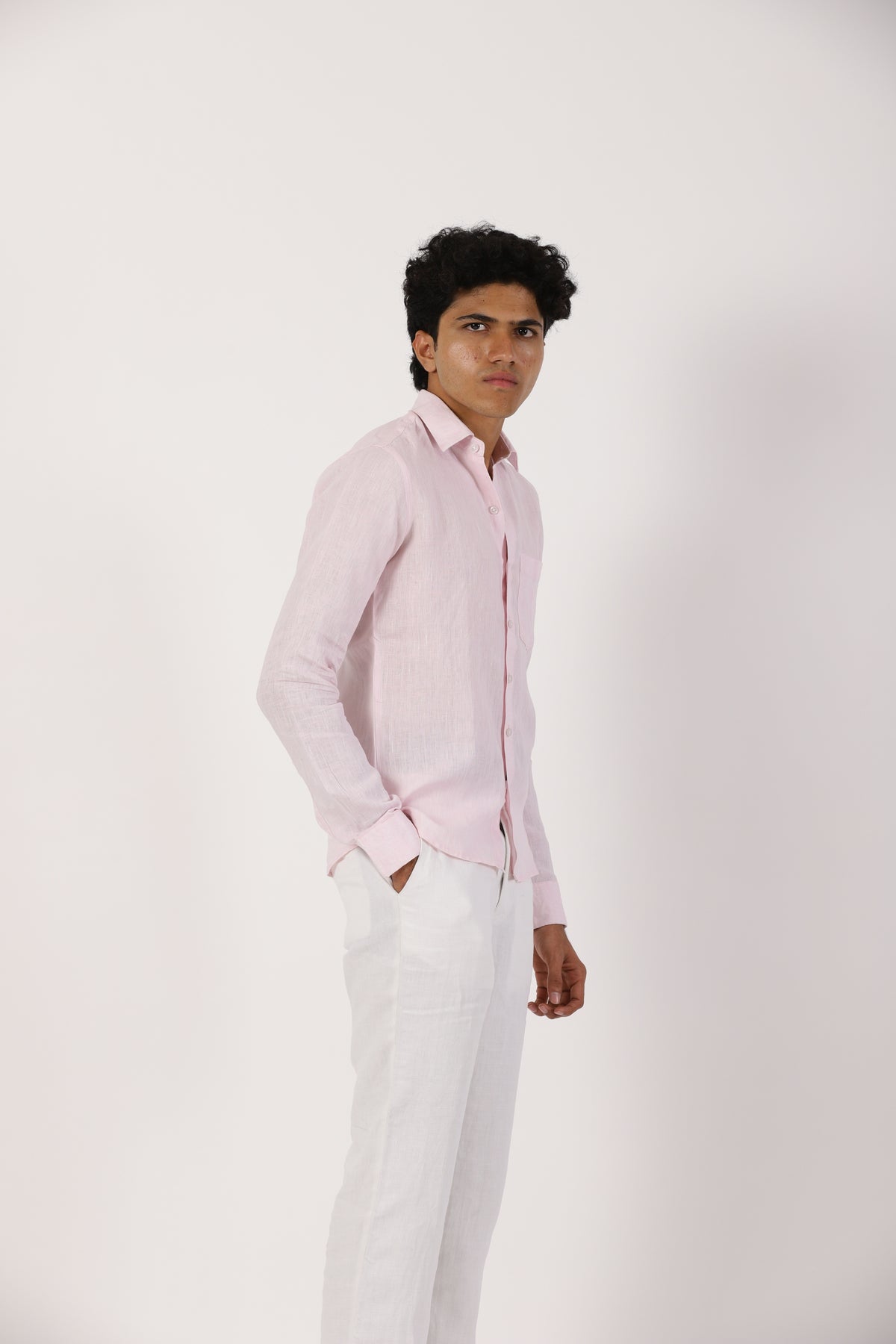 Light Pink Linen Shirt