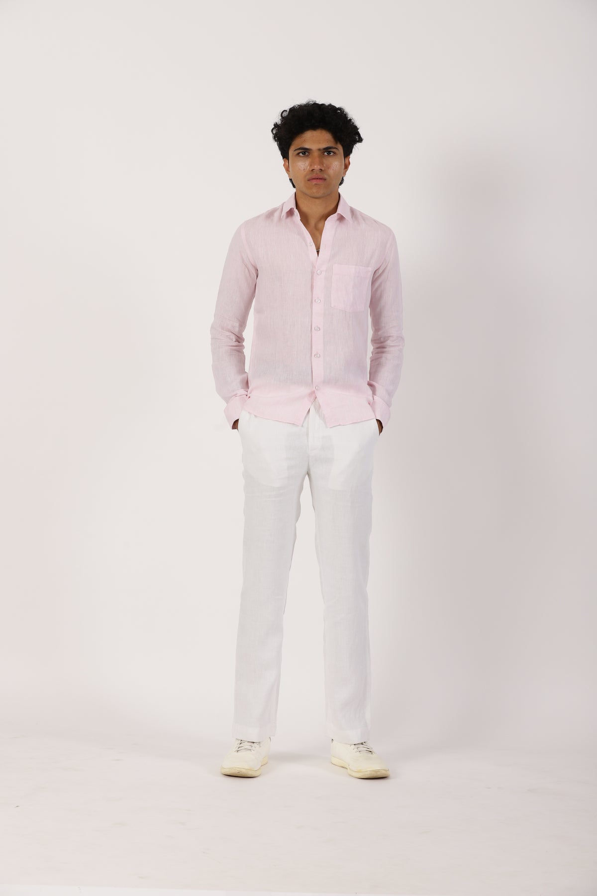 Light Pink Linen Shirt