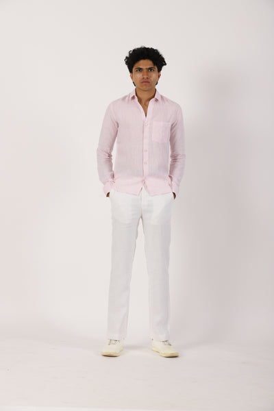 Light Pink Linen Shirt