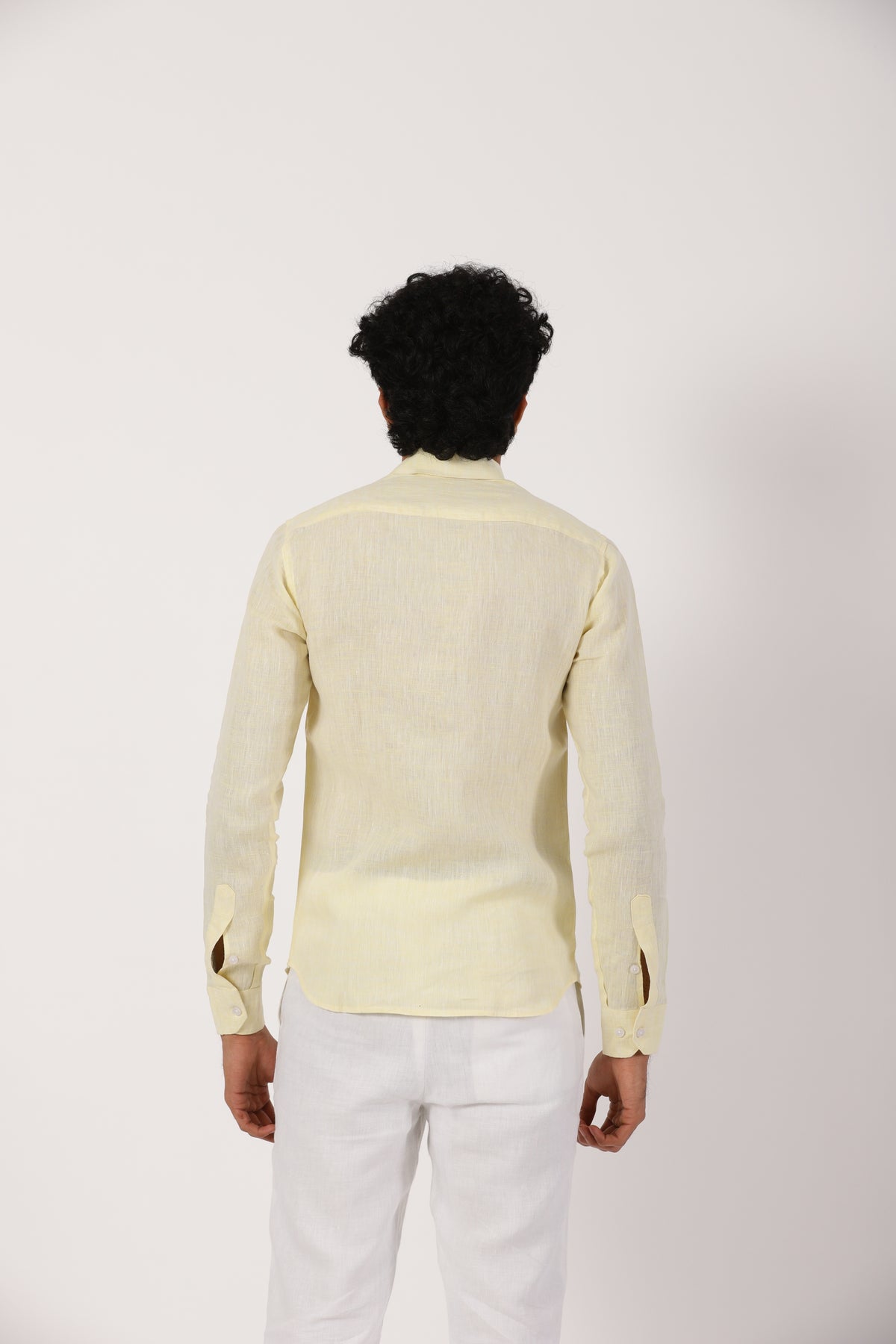 Light Yellow Linen Shirt